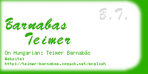 barnabas teimer business card